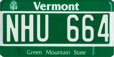 VT license plate NHU664