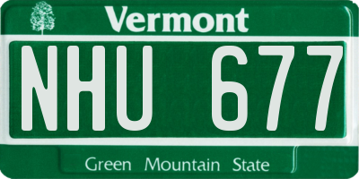 VT license plate NHU677