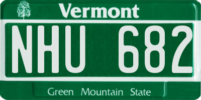 VT license plate NHU682