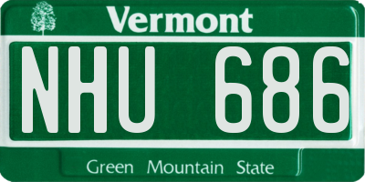 VT license plate NHU686