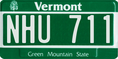 VT license plate NHU711