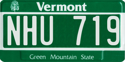VT license plate NHU719