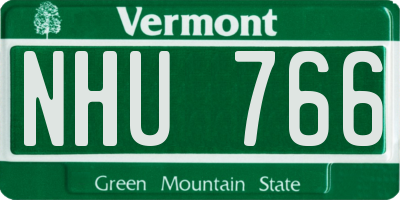 VT license plate NHU766
