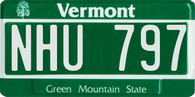 VT license plate NHU797