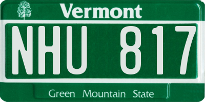 VT license plate NHU817