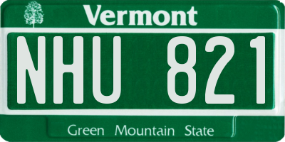 VT license plate NHU821
