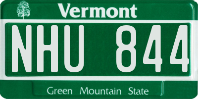 VT license plate NHU844