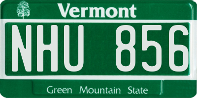 VT license plate NHU856