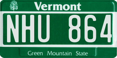 VT license plate NHU864