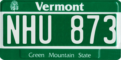 VT license plate NHU873