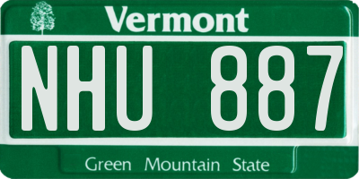 VT license plate NHU887