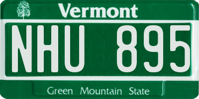 VT license plate NHU895