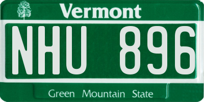 VT license plate NHU896