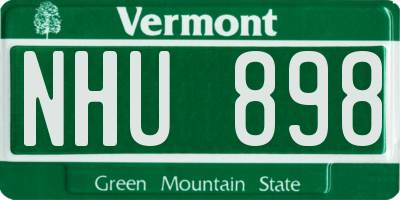 VT license plate NHU898