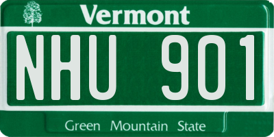 VT license plate NHU901
