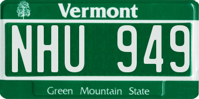 VT license plate NHU949