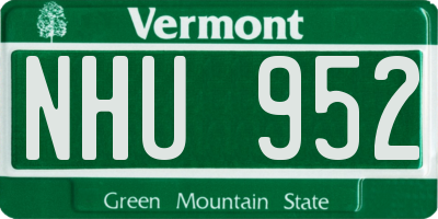 VT license plate NHU952