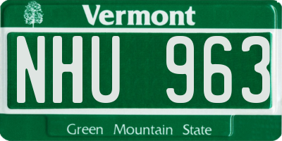 VT license plate NHU963