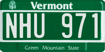 VT license plate NHU971