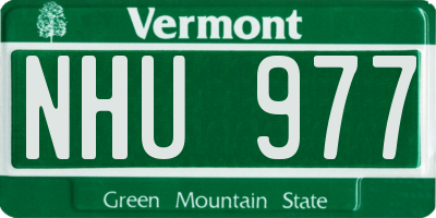 VT license plate NHU977