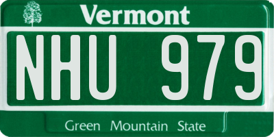 VT license plate NHU979