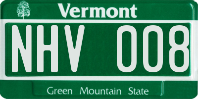 VT license plate NHV008