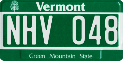 VT license plate NHV048