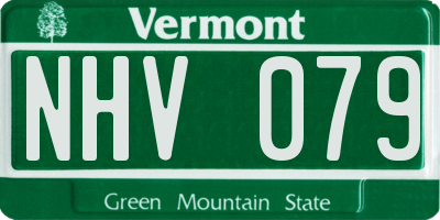 VT license plate NHV079