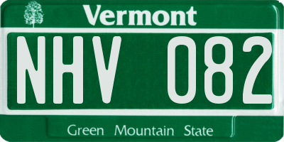 VT license plate NHV082