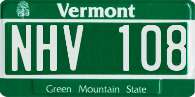 VT license plate NHV108