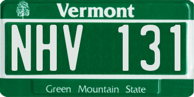 VT license plate NHV131