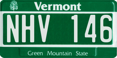 VT license plate NHV146