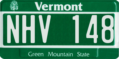 VT license plate NHV148