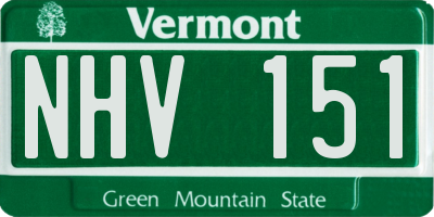 VT license plate NHV151