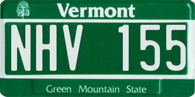 VT license plate NHV155