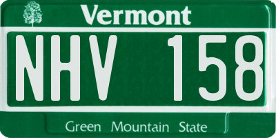 VT license plate NHV158