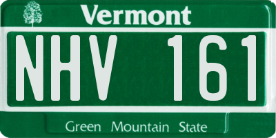 VT license plate NHV161