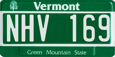 VT license plate NHV169