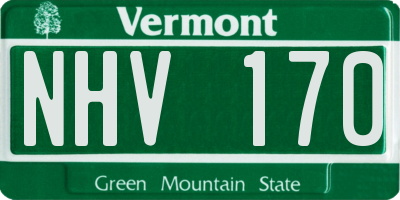 VT license plate NHV170