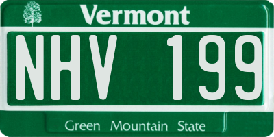 VT license plate NHV199