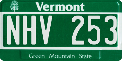 VT license plate NHV253