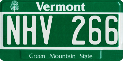 VT license plate NHV266