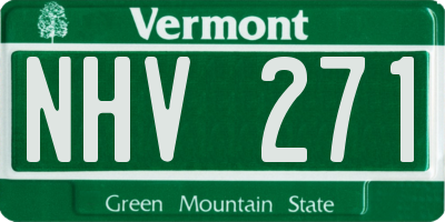 VT license plate NHV271