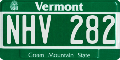 VT license plate NHV282