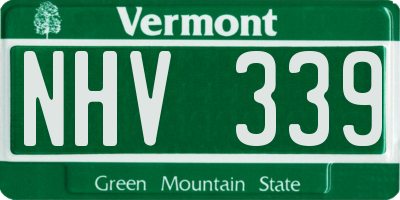 VT license plate NHV339