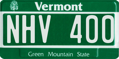 VT license plate NHV400