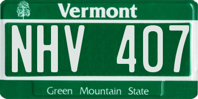 VT license plate NHV407