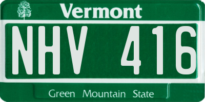 VT license plate NHV416