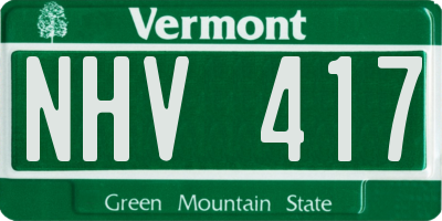 VT license plate NHV417