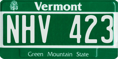 VT license plate NHV423